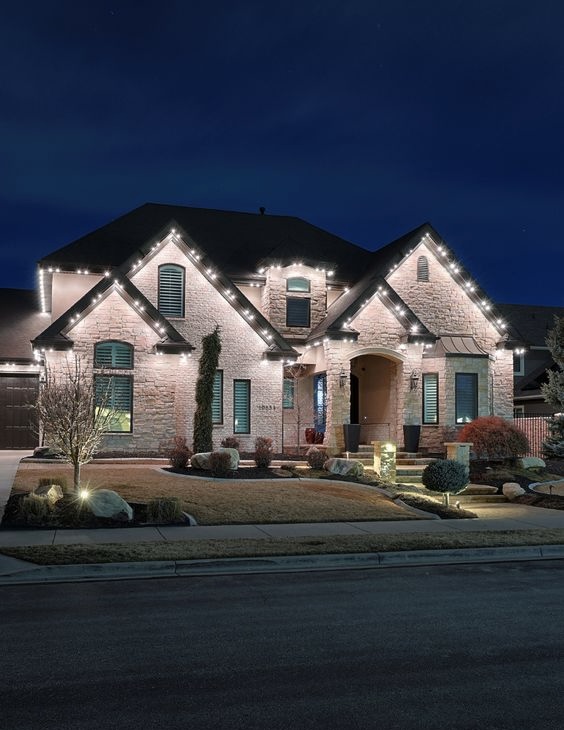 Home after permanent lighting install