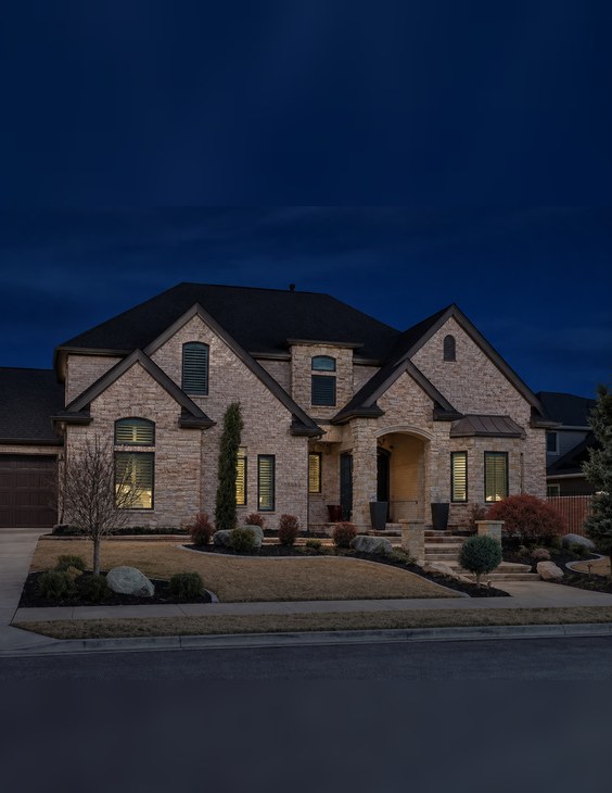 Home before permanent lighting install